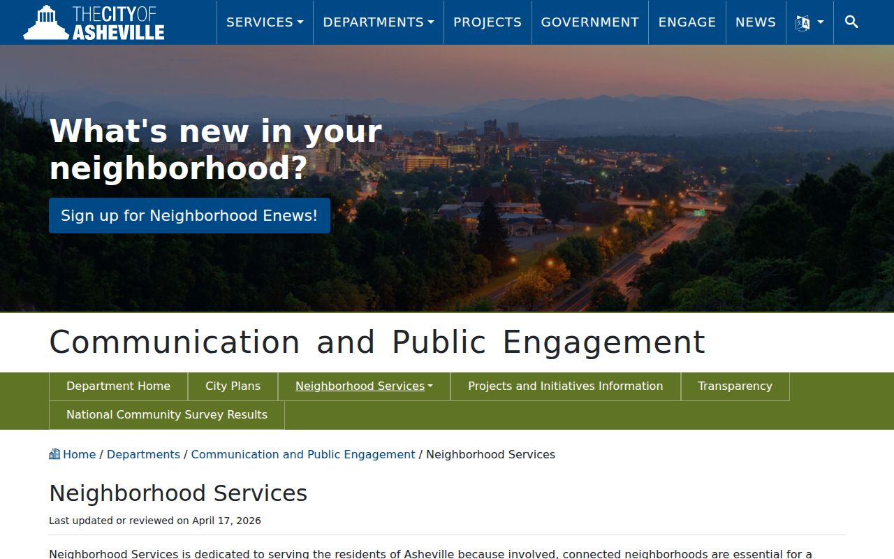 Buncombe County neighbors Asheville registered neighborhoods resource