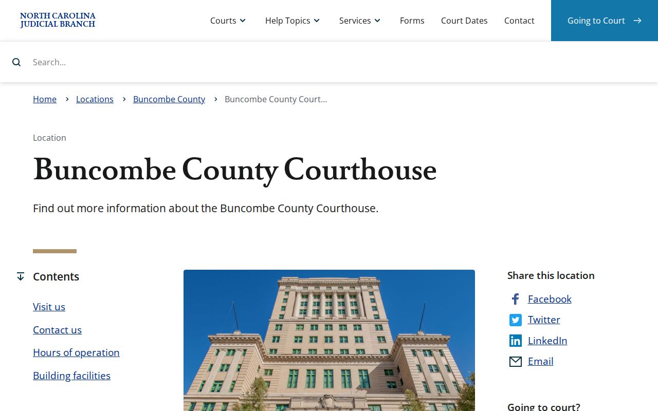 Buncombe County resident lookup courthouse information