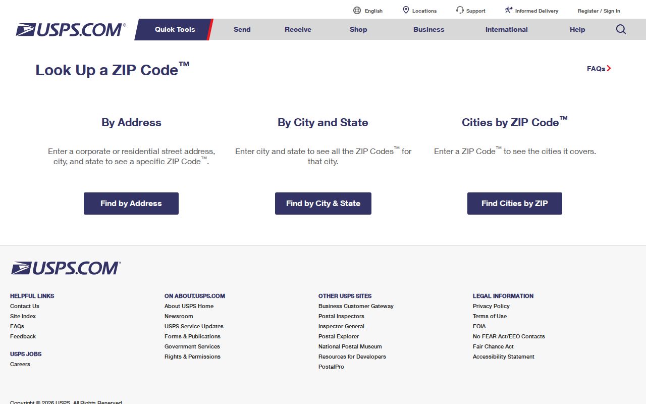 Buncombe ZIP code directory USPS ZIP lookup screen